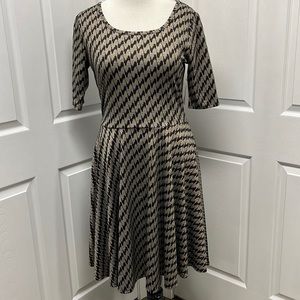 LuLaRoe New Elegant Black Metallic Gold Nicole Dress 2XL NWT